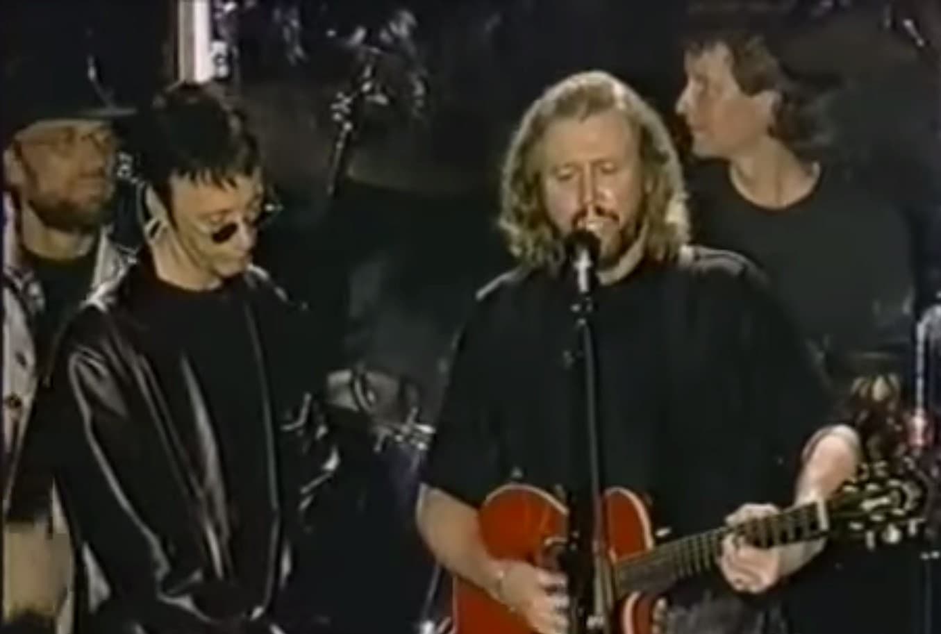 Steve Rucker on stage with the Bee Gees