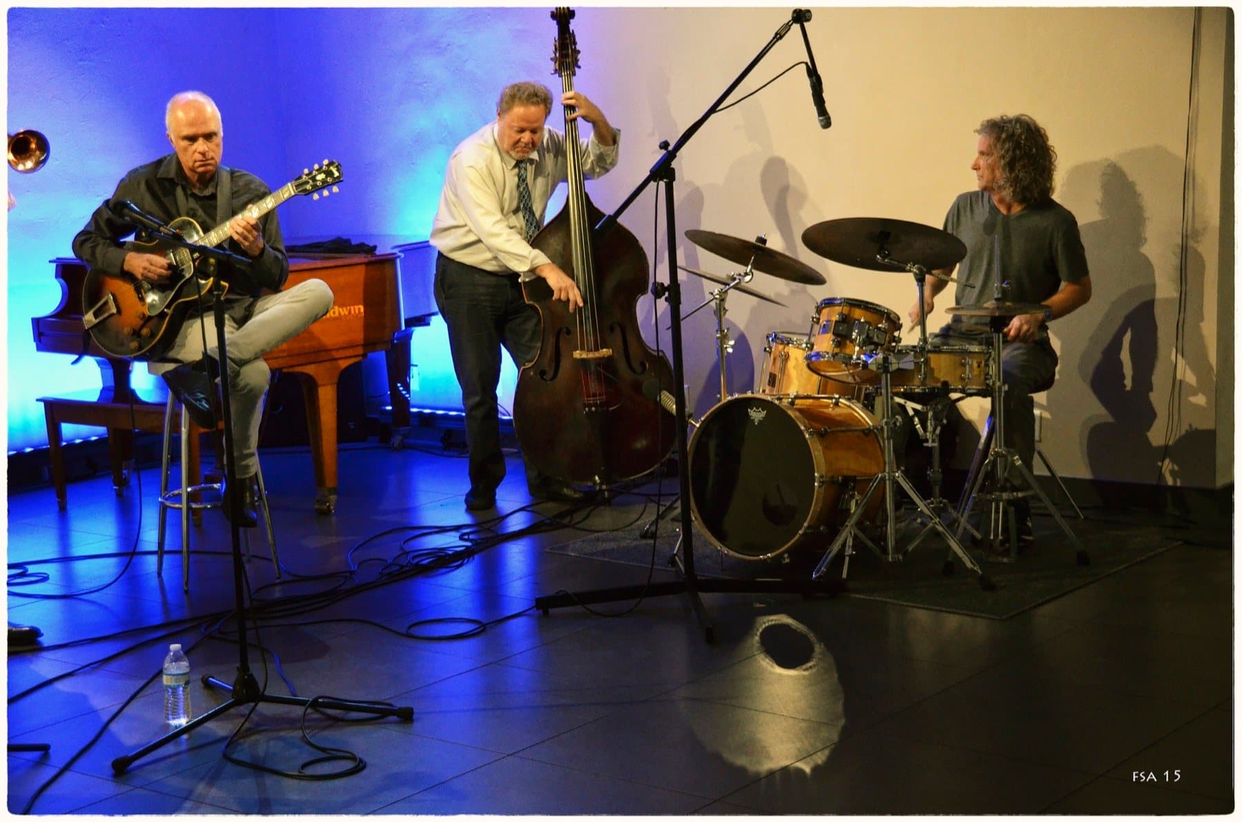Steve Rucker playing with a trio at WDNA, 2015